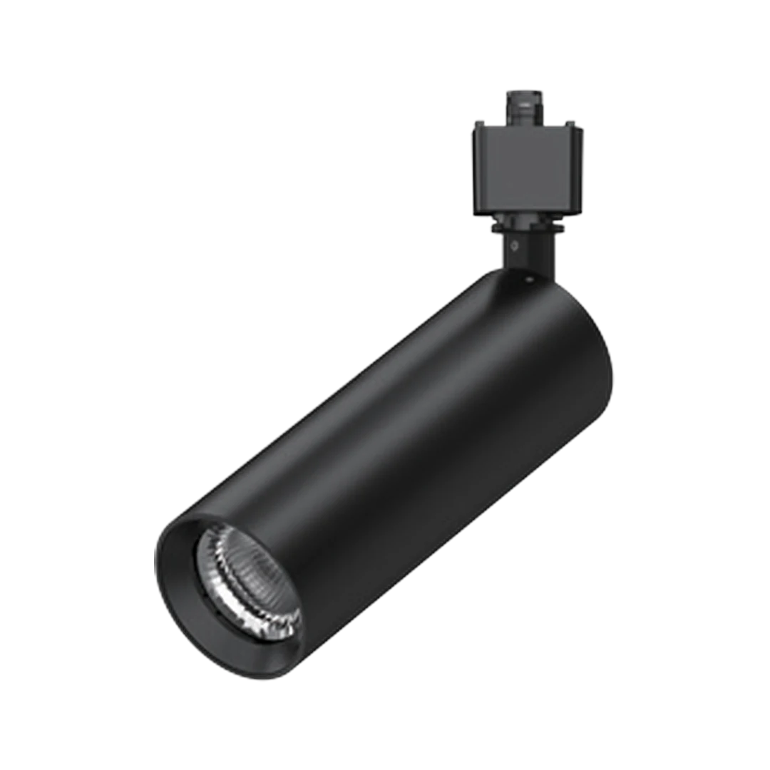 Cabezal de riel LED Carden CL TL 15 con lente de ángulo intercambiable, acabados mate blanco y negro